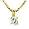 Image 1 : 10 k Yellow gold diamond drop pendant with chain