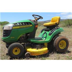 John Deere D110 Ride-On Mower (Starts, Runs & Drives. Needs Repair)