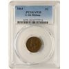 1864 Indian Head Cent Coin PCGS VF35 L on Ribbon