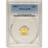 Image 1 : 1853 $1 Liberty Head Gold Dollar Coin PCGS AU58