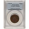 Image 1 : 1722-H French Colonies 9 Deniers Colonial Coin PCGS XF40