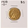 Image 1 : 1908-D $5 Indian Head Half Eagle Gold Coin