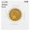 1908 $5 Indian Head Half Eagle Gold Coin