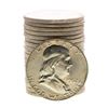 Image 1 : Roll of (20) Brilliant Uncirculated 1962 Franklin Half Dollar Coins