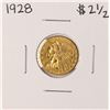 Image 1 : 1928 $2 1/2 Indian Head Quarter Eagle Gold Coin