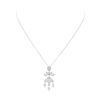 Image 1 : 14KT White Gold 0.40 ctw Diamond Chandelier Pendant with Chain