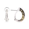 Image 2 : 14KT White and Yellow Gold 0.50 ctw Diamond Earrings