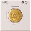 Image 1 : 1912 $5 Indian Head Half Eagle Gold Coin