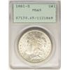 Image 2 : 1881-S $1 Morgan Silver Dollar Coin PCGS MS65 Old Green Rattler Holder Amazing T