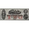1800's $2 Sussex Bank New Jersey Obsolete Note