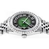 Image 5 : Rolex Mens Stainless Steel Green Vignette Roman Diamond Datejust Wristwatch