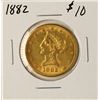 Image 1 : 1882 $10 Liberty Head Eagle Gold Coin