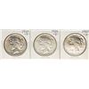 Image 1 : Lot of (3) 1925-S $1 Peace Silver Dollar Coins