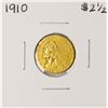 Image 1 : 1910 $2 1/2 Indian Head Quarter Eagle Gold Coin