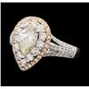 Image 1 : 2.06 ctw Diamond Ring - 18KT Rose And White Gold