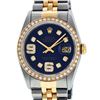 Image 1 : Rolex Mens 2 Tone 14K Blue Diamond 36MM Datejust Wristwatch