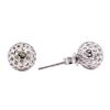 Image 2 : Textured Ball Stud Earrings - 14KT White Gold