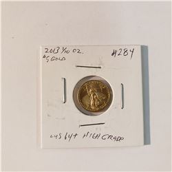 2013 1/10 OZ $5 Gold American Eagle