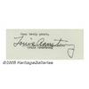 Image 2 : Louis Armstrong Signed Document. A one-page docum