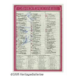 Cash Box Chart Bee Gees Signed Cash Box Chart (1976). Cash Box B