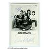 Image 1 : Dire Straits Signed Photograph. A 3" x 5" black-a