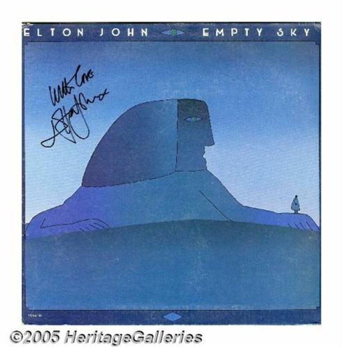 Elton John Signed Empty Sky Lp Mca 2130 Stereo Elton John Signed Empty Sky Lp Mca 2130 Stereo