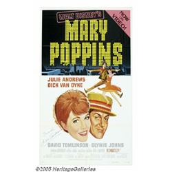Julie Andrews Signed Poster. Disney's pioneering 