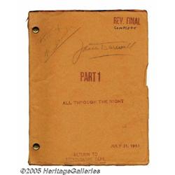 All Through the Night Signed Script. Humphrey Bog