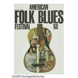 American Folk Blues Festival Poster (1968). A vin