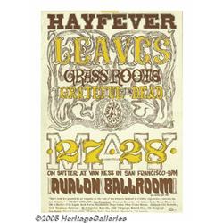 Grateful Dead "Hayfever" Avalon Poster # FD10, 5/