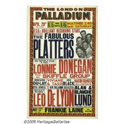 The Platters London Concert Poster. One of the mo