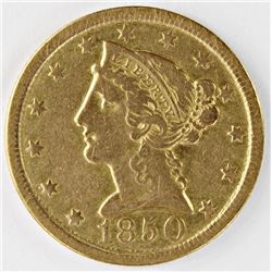 1850-D $5.00 GOLD