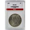 Image 3 : 1927 PEACE DOLLAR