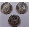 Image 2 : THREE AMERICAN SILVER EAGLES