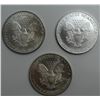 Image 2 : THREE AMERICAN SILVER EAGLES