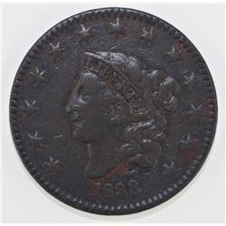 1833 LARGE CENT XF