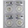 Image 2 : (4) PCGS GRADED MS 65 GEM MERCURY DIMES