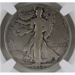 1938-D WALKING LIBERTY HALF DOLLAR
