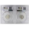 Image 2 : (2) PCGS GRADED MERCURY DIMES MS65FB