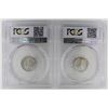 Image 2 : (2) PCGS GRADED MERCURY DIMES MS 65 FB