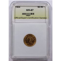 1904 $2.50 GOLD LIBERTY