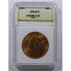 1904 $20 GOLD LIBERTY