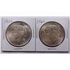 Image 1 : LOT OF TWO PEACE SILVER DOLLARS