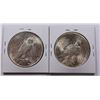 Image 2 : LOT OF TWO PEACE SILVER DOLLARS
