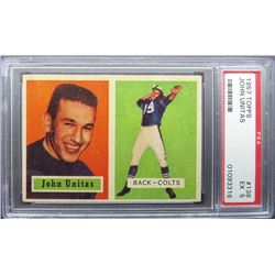 1957 TOPPS JOHN UNITAS #138 PSA 5 EX