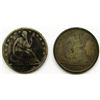 Image 1 : 2-SEATED HALF DOLLARS: