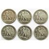 Image 2 : 6-CIRC WALKING LIBERTY HALF DOLLARS