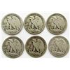 Image 2 : 6-WALKING LIBERTY HALF DOLLARS: