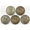 Image 1 : 5-WALKING LIBERTY HALF DOLLARS