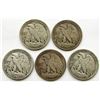 Image 2 : 5-WALKING LIBERTY HALF DOLLARS